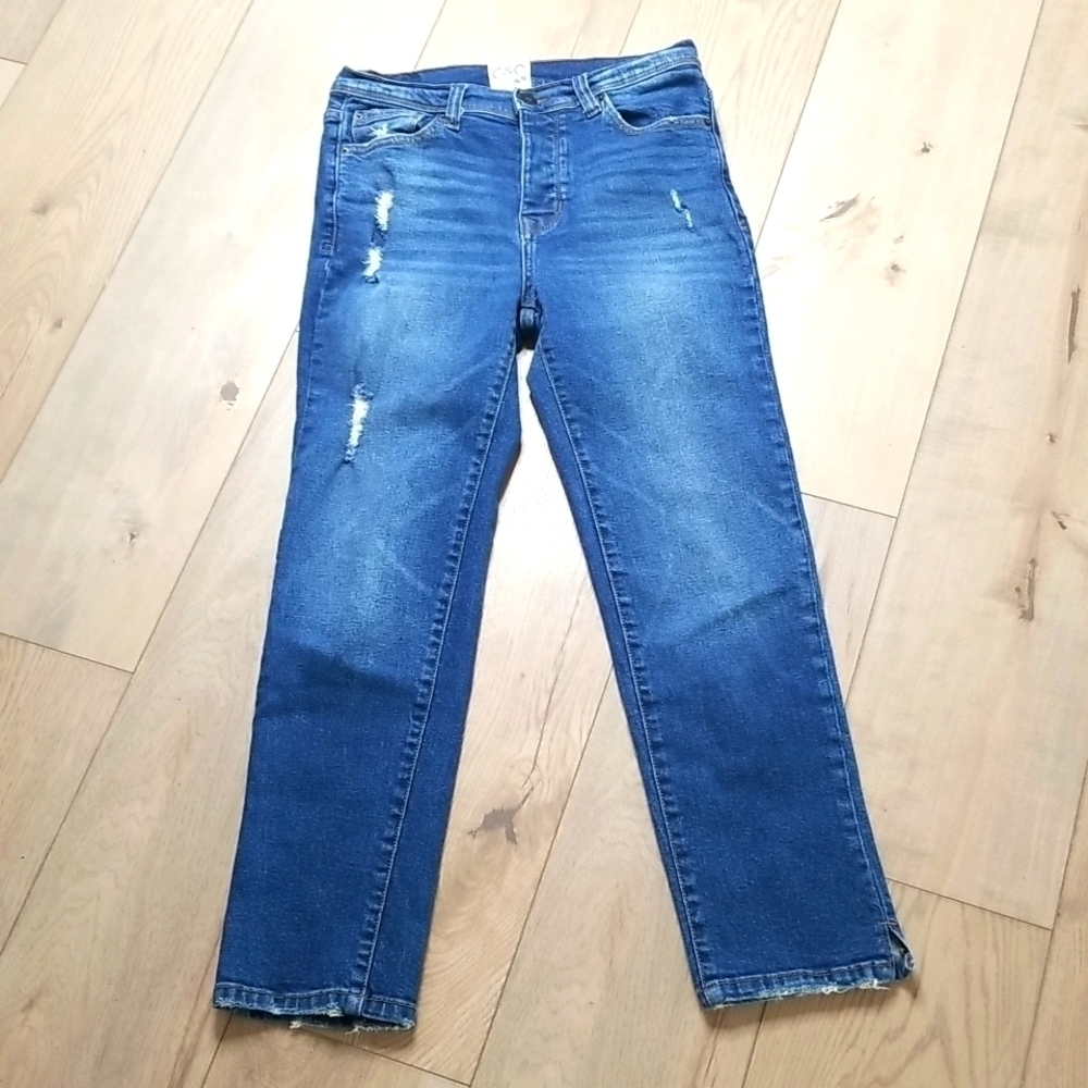 C&C California High Waist  button fly distressed jeans
